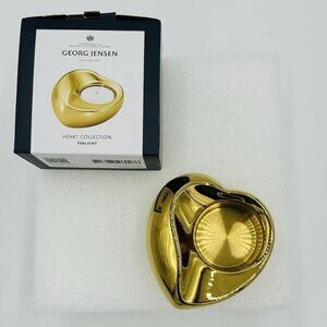 Georg Jensen Heart Collection Tealight Holder New in Box Denmark